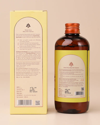 Baby Forest Mridul Patra Ayurvedic Bottle & Dish Cleaner-Sulphate & Paraben Free-Natural Plant Based-Infant Safe