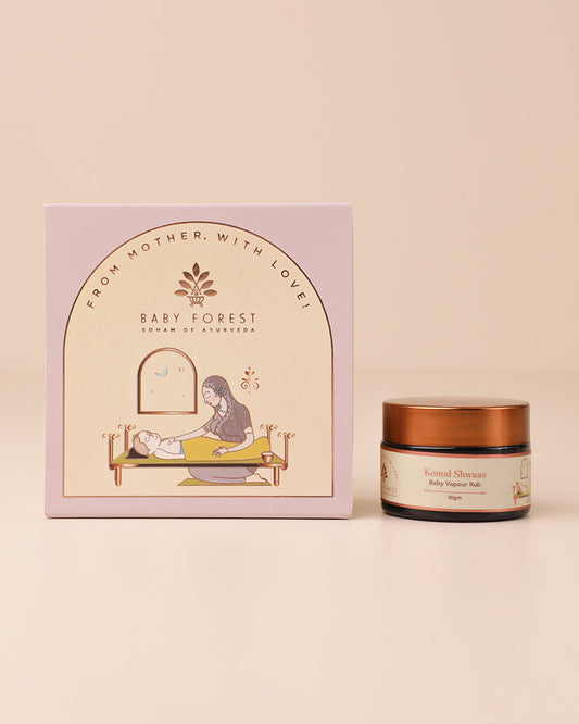 Baby Forest Komal Shwaas Cold Relief Balm-100% Natural-Plant Based Formulation-For Infants