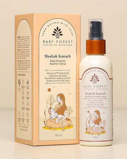 Baby Forest Mashak Kawach Mosquito Repellent Spray-Ayurvedic Formula-For Infants