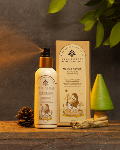 Baby Forest Mashak Kawach Mosquito Repellent Spray-Ayurvedic Formula-For Infants