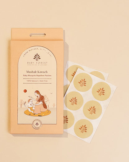 Baby Forest Mashak Kawach Mosquito Repellent Patches-Ayurvedic Formula-12 Hour Protection-For Infants