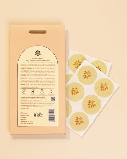 Baby Forest Mashak Kawach Mosquito Repellent Patches-Ayurvedic Formula-12 Hour Protection-For Infants