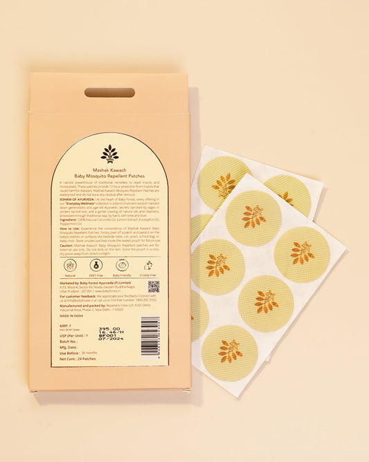 Baby Forest Mashak Kawach Mosquito Repellent Patches-Ayurvedic Formula-12 Hour Protection-For Infants