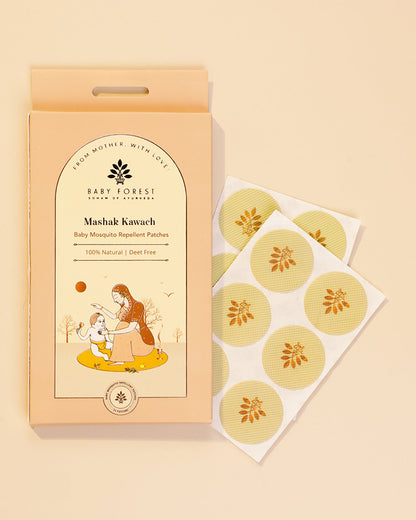 Baby Forest Mashak Kawach Mosquito Repellent Patches-Ayurvedic Formula-12 Hour Protection-For Infants