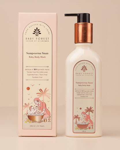 Baby Forest Sampoorna Snan Baby Body Wash-With Aloe Vera & Chamomile-Moisturizes & Hydrates Skin
