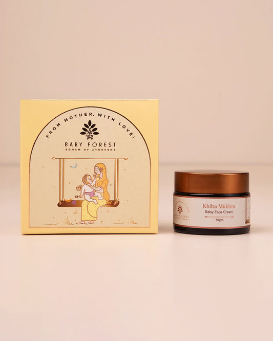 Baby Forest Khilta Mukhra Baby Face Cream-With Shea Butter & Saffron-Reduces Irritation, Moisturizes & Hydrates Skin