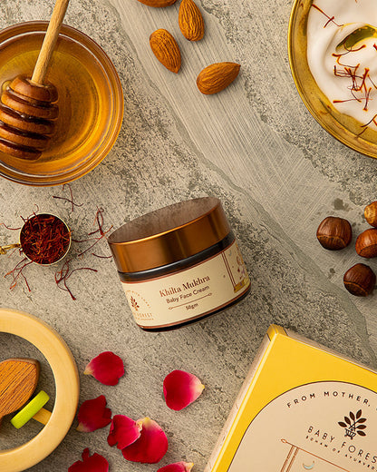 Baby Forest Khilta Mukhra Baby Face Cream-With Shea Butter & Saffron-Reduces Irritation, Moisturizes & Hydrates Skin