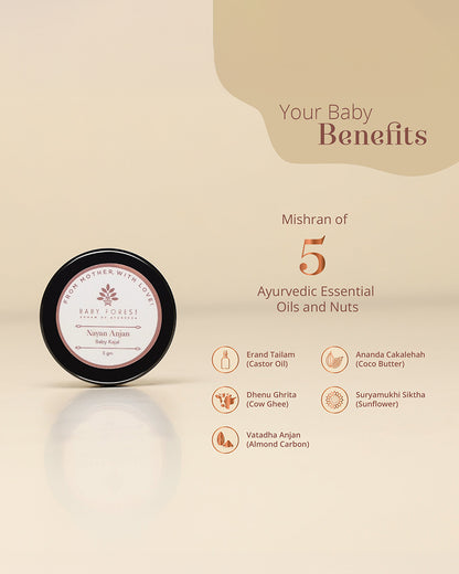 Baby Forest Nayan Anjan Baby Kajal-With Castor Oil & Coco Butter