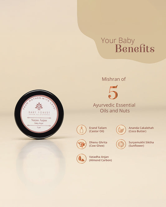 Baby Forest Nayan Anjan Baby Kajal-With Castor Oil & Coco Butter