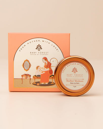 Baby Forest Madhur Muskaan Baby Lip Balm-With Chamomile & Coconut Oil-Moisturizes, Soothes & Heals Lips