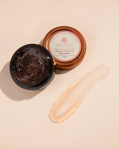 Baby Forest Madhur Muskaan Baby Lip Balm-With Chamomile & Coconut Oil-Moisturizes, Soothes & Heals Lips