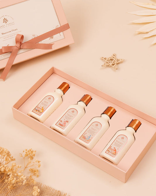 Baby Forest Maasoom Pitari Baby Travel Gift Set-Pack Of 4-Bathing Set For Baby Shower