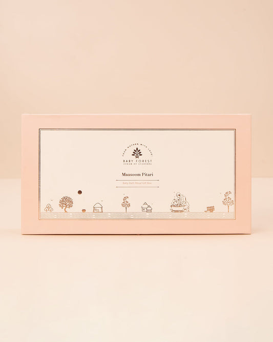 Baby Forest Maasoom Pitari Baby Travel Gift Set-Pack Of 4-Bathing Set For Baby Shower