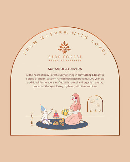 Baby Forest Maasoom Pitari Baby Travel Gift Set-Pack Of 4-Bathing Set For Baby Shower