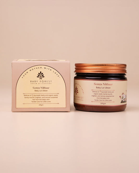 Baby Forest Somya Nikhaar Baby Loi Ubtan-With Wheat Flour & Turmeric-Soothes Inflammation, Nourishes & Brightens Skin