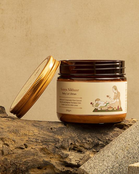 Baby Forest Somya Nikhaar Baby Loi Ubtan-With Wheat Flour & Turmeric-Soothes Inflammation, Nourishes & Brightens Skin