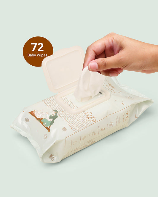 Baby Forest Neer 99.9% Water Baby Wipes-3x Thicker & Unscented-With Aloe Vera For Skin Soothening
