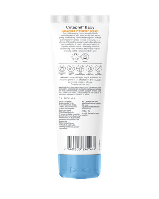 Cetaphil Advanced Protection Baby Cream-With Organic Calendula-Moisturizes, Soothes & Strengthens Skin Barrier
