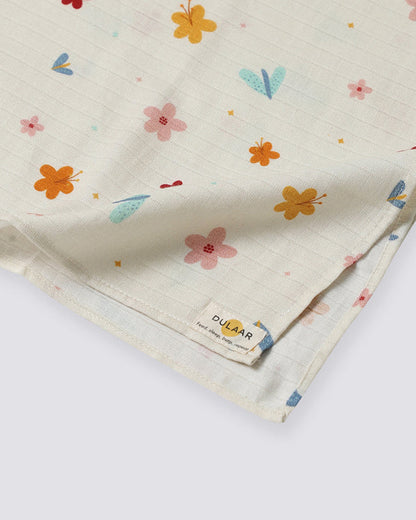 Dulaar A World in Bloom Organic Muslin Swaddle-GOTS Certified Organic Cotton-Infant Wraps