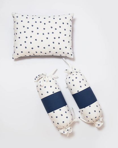 Aariro Pillow & Bolster-Little Dino-Organic Cotton-Pack of 3-For Infants