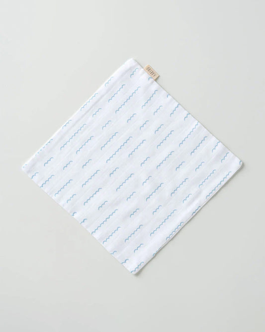 Aariro Organic Cotton Muslin Washcloth-Multi Layered-Under the Sea-Pack of 3