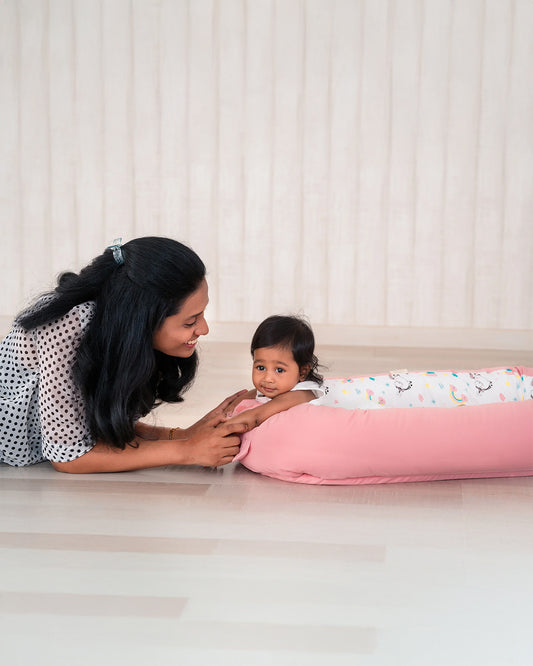 Aariro Cozy Nest-Baby Gadda Set-Wild Safari-Organic Cotton-Newborn Bed-0-8M