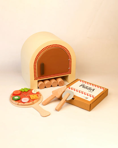 Playbox Pizza Oven-Pretend & Play Toy-Include 15 Pieces-Enhances Creativity-12M+