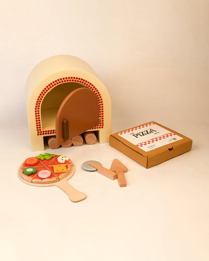 Playbox Pizza Oven-Pretend & Play Toy-Include 15 Pieces-Enhances Creativity-12M+