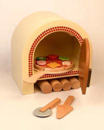 Playbox Pizza Oven-Pretend & Play Toy-Include 15 Pieces-Enhances Creativity-12M+
