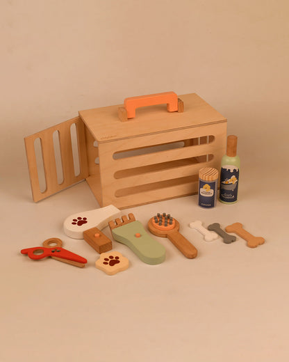 Playbox Pet Grooming Set-Pretend & Play Toy-Include 11 Pieces-Enhances Creativity-12M+