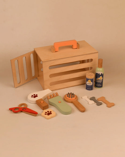 Playbox Pet Grooming Set-Pretend & Play Toy-Include 11 Pieces-Enhances Creativity-12M+