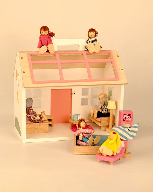 Playbox Pop’s Pool Side Villa-Doll House-Includes 8 Pieces-Enhances Imagination-36M+