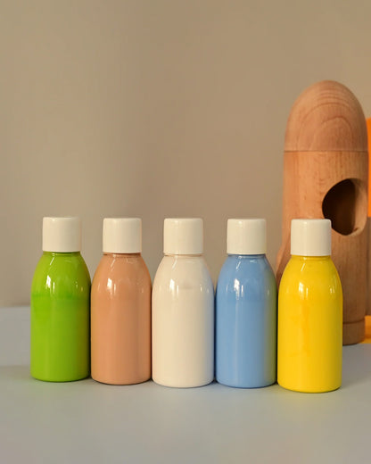 Playbox Wooden Rocket Set-Art & Craft Kit-Include 5 Paint Colors-Enhances Fine Motor Skills-12M+