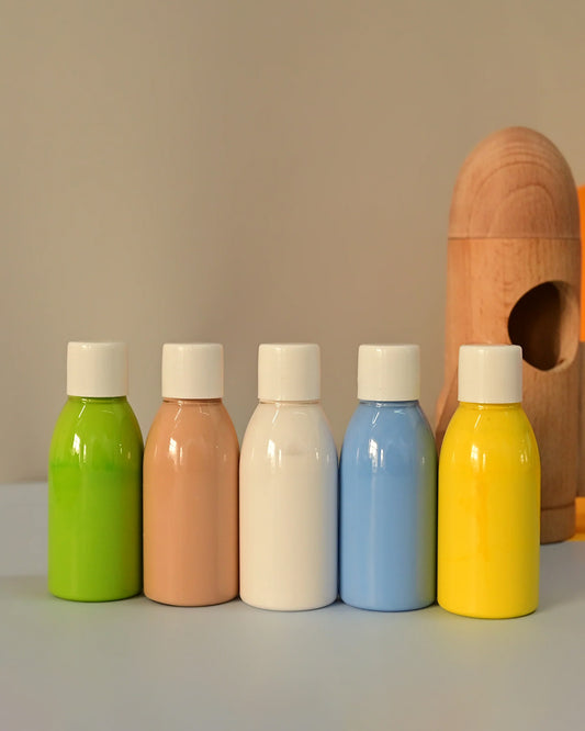 Playbox Wooden Rocket Set-Art & Craft Kit-Include 5 Paint Colors-Enhances Fine Motor Skills-12M+