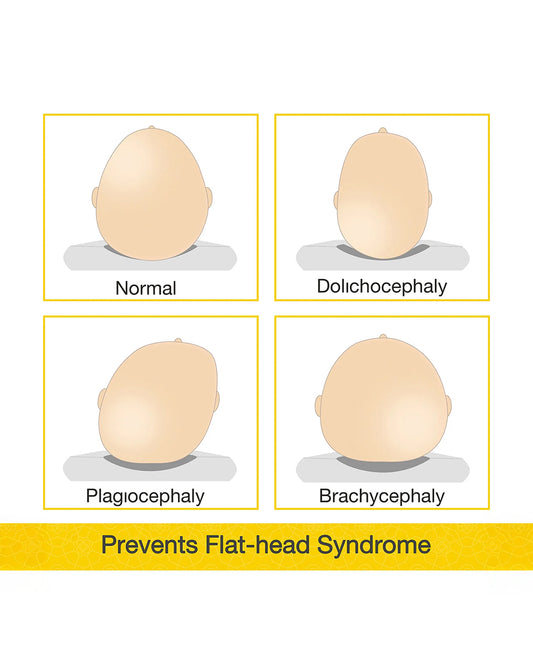 Omved Therapies Baby Mustard Pillow with Lavender-Supports Head Shaping-Removable & washable-Grey-For Infants