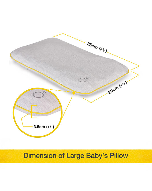 Omved Therapies Baby Mustard Pillow with Lavender-Supports Head Shaping-Removable & washable-Grey-For Infants