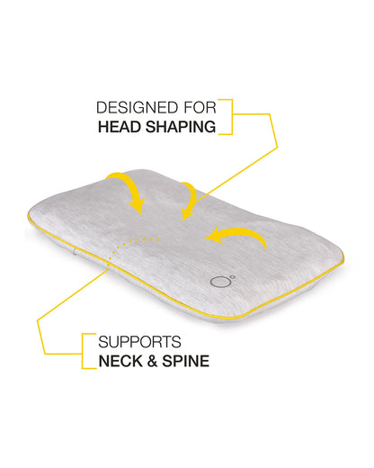 Omved Therapies Baby Mustard Pillow with Lavender-Supports Head Shaping-Removable & washable-Grey-For Infants