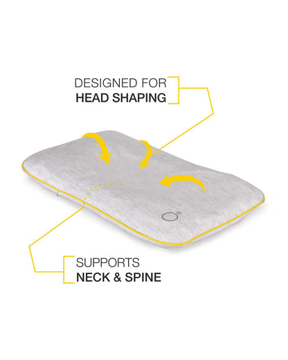 Omved Therapies Baby Mustard Pillow with Lavender-Supports Head Shaping-Removable & washable-Grey-For Infants