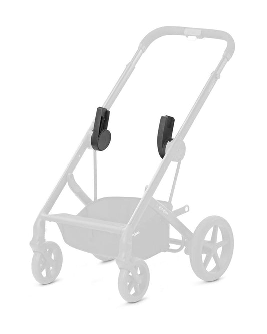 Cybex Balios S Lux Stroller & Cloud G i-Size Plus Car Seat Travel System-Includes Adapters-Black Frame & Moon Black