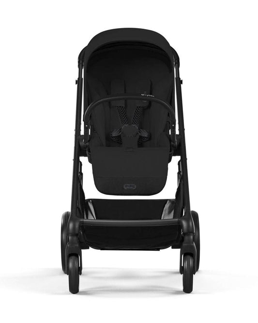 Cybex Balios S Lux Stroller & Cloud G i-Size Plus Car Seat Travel System-Includes Adapters-Black Frame & Moon Black