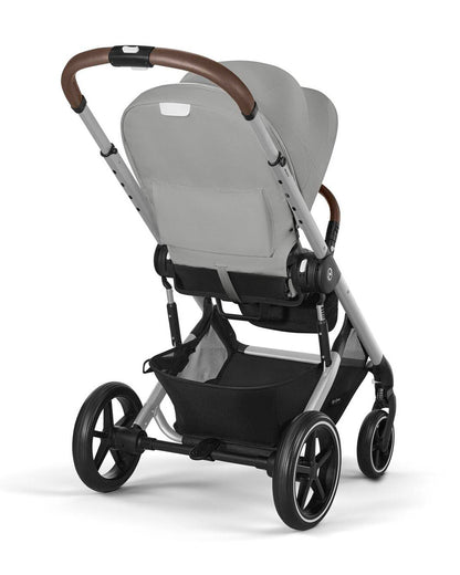 Cybex Balios S Lux Stroller & Cloud G i-Size Plus Car Seat Travel System-Includes Adapters-Silver Frame & Stone Grey