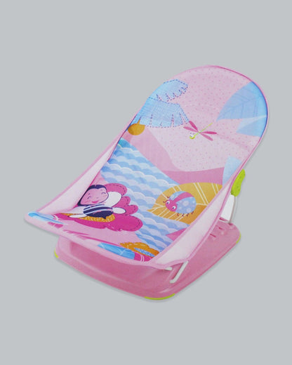 Mastela Deluxe Baby Bather-With 3 Position Recline & Padded Head Rest-0 to 6M-Pink Dolphin