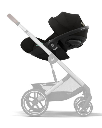 Cybex Cloud G i-Size PLUS Baby Car Seat-Rear Facing-Aircraft Certified-With Mesh Fabric For 6x Better Airflow-Near Flat Reclining Seat-14 Positions Adjustable Headrest-For 0M to 2Y (Upto 13 Kg)-Moon Black