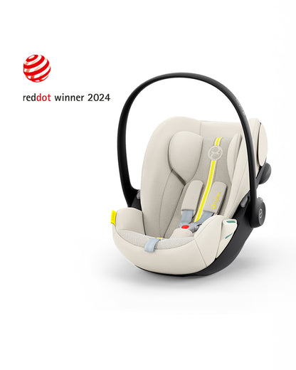 Cybex Cloud G i-Size PLUS Baby Car Seat-Rear Facing-Aircraft Certified-With Mesh Fabric For 6x Better Airflow-Near Flat Reclining Seat-14 Positions Adjustable Headrest-For 0 to 2Y (Upto 13 Kg)-Seashell Beige