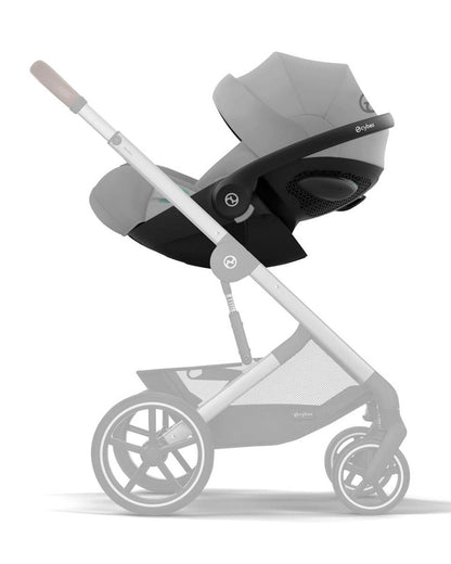 Cybex Cloud G i-Size PLUS Baby Car Seat-Rear Facing-Aircraft Certified-With Mesh Fabric For 6x Better Airflow-Near Flat Reclining Seat-14 Positions Adjustable Headrest-For 0 to 2Y (Upto 13 Kg)-Stone Grey