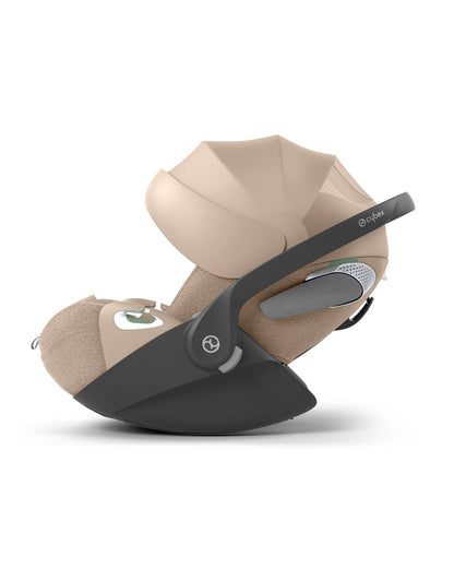 Cybex Cloud T i-Size PLUS Baby Car Seat-Rear Facing-Mesh Fabric For 6x Better Airflow-With Mesh Window On Canopy-Near Flat Reclining Seat-12 Positions Adjustable Headrest-For 0 to 2Y (Upto 13 Kg)-Cozy Beige