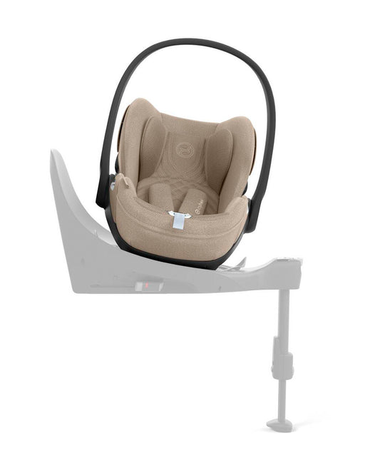 Cybex Cloud T i-Size PLUS Baby Car Seat-Rear Facing-Mesh Fabric For 6x Better Airflow-With Mesh Window On Canopy-Near Flat Reclining Seat-12 Positions Adjustable Headrest-For 0 to 2Y (Upto 13 Kg)-Cozy Beige