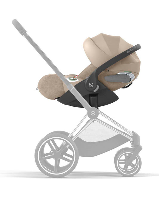 Cybex Cloud T i-Size PLUS Baby Car Seat-Rear Facing-Mesh Fabric For 6x Better Airflow-With Mesh Window On Canopy-Near Flat Reclining Seat-12 Positions Adjustable Headrest-For 0 to 2Y (Upto 13 Kg)-Cozy Beige