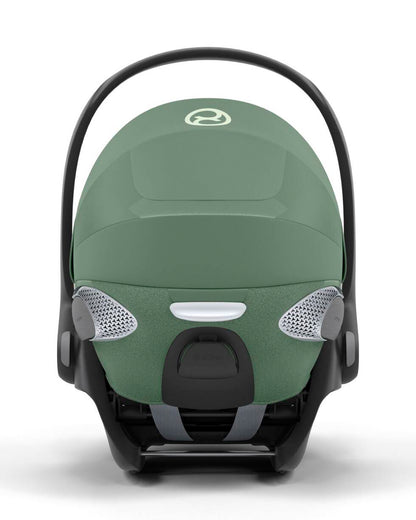 Cybex Cloud T i-Size PLUS Baby Car Seat-Rear Facing-Mesh Fabric For 6x Better Airflow-With Mesh Window On Canopy-Near Flat Reclining Seat-12 Positions Adjustable Headrest-For 0 to 2Y (Upto 13 Kg)-Leaf Green
