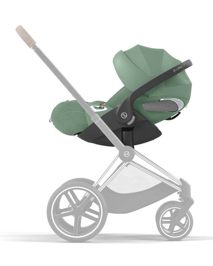 Cybex Cloud T i-Size PLUS Baby Car Seat-Rear Facing-Mesh Fabric For 6x Better Airflow-With Mesh Window On Canopy-Near Flat Reclining Seat-12 Positions Adjustable Headrest-For 0 to 2Y (Upto 13 Kg)-Leaf Green